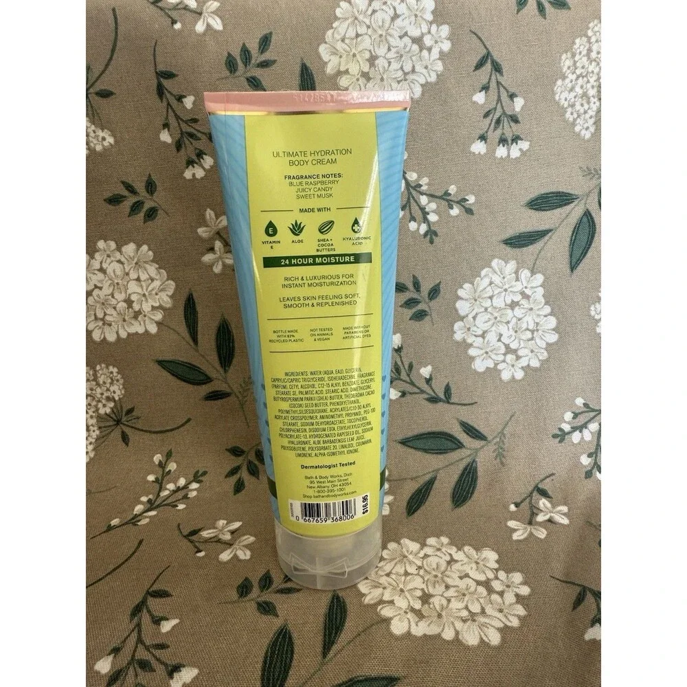 Bath & Body Works Blue Raspberry Burst Body Cream 8floz Brand New - Picture 2 of 4